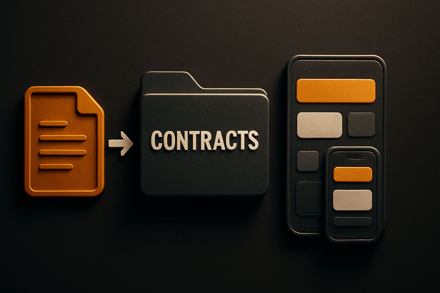one component name, one props contract, three platform-native renderings — the agent write