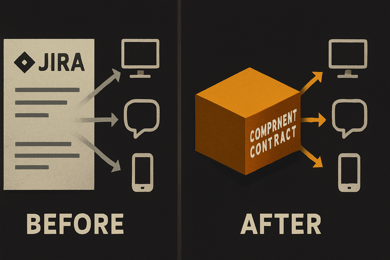 a Jira ticket feeding three separate platforms via three separate agent prompts vs the sam