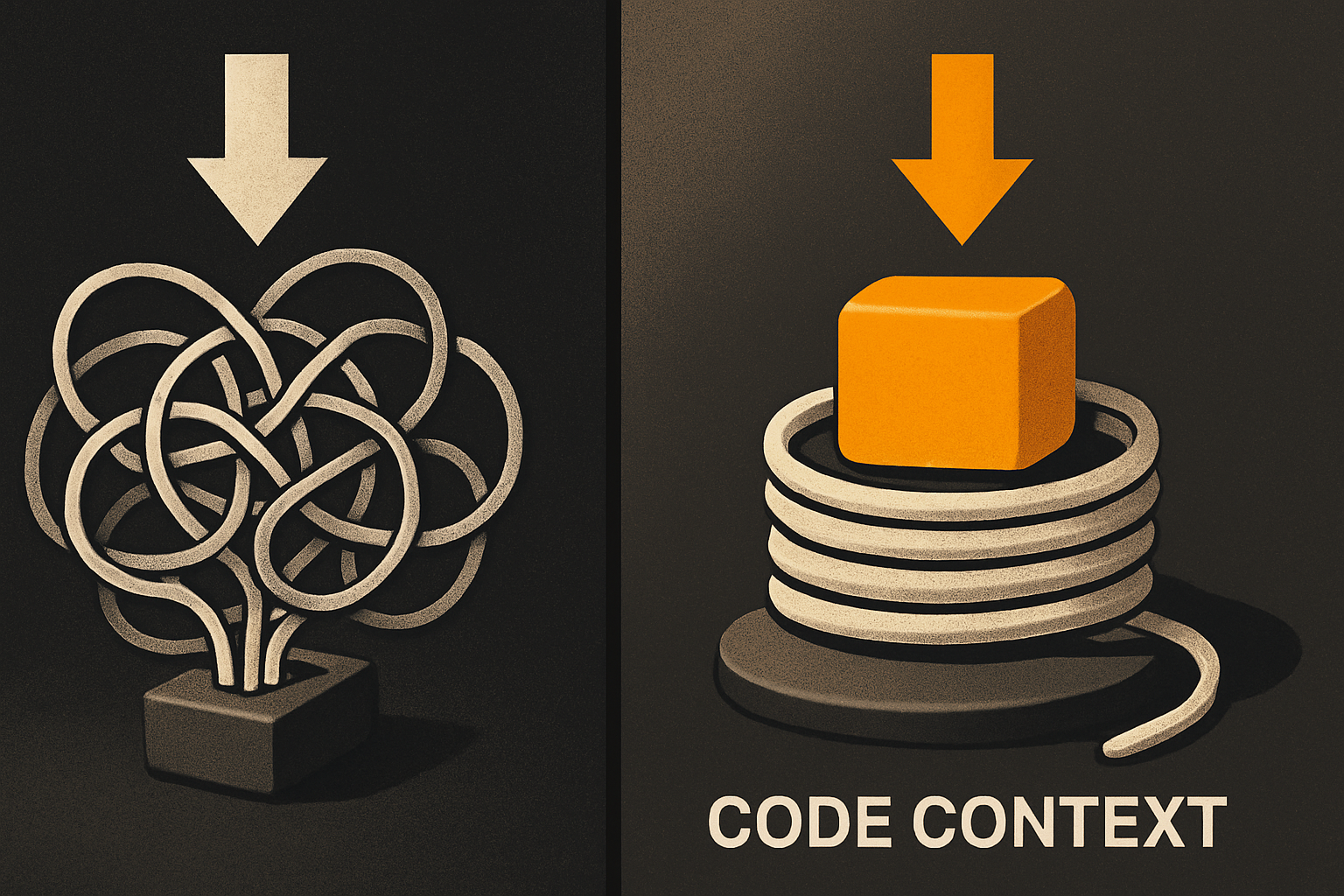 agent with no org context vs agent wired into Code Context — 44% more accurate, 48% fewer