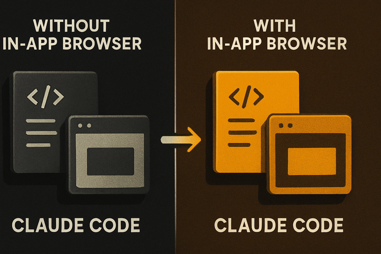 Claude Code without in-app browser vs Claude Code with in-app browser