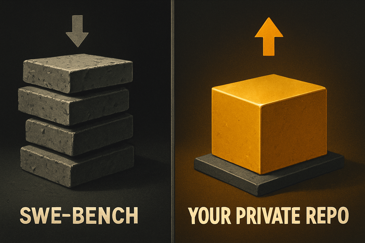 SWE-bench leaderboard vs your private repo