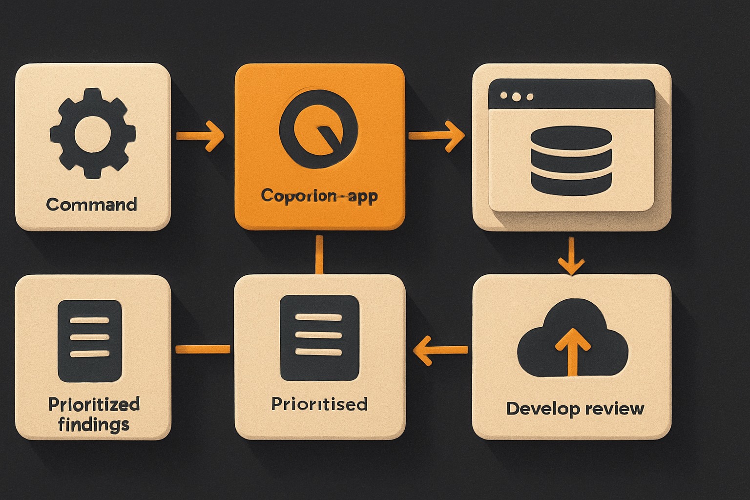 developer types slash command → Copilot app captures workstream diff → diff posted to clou