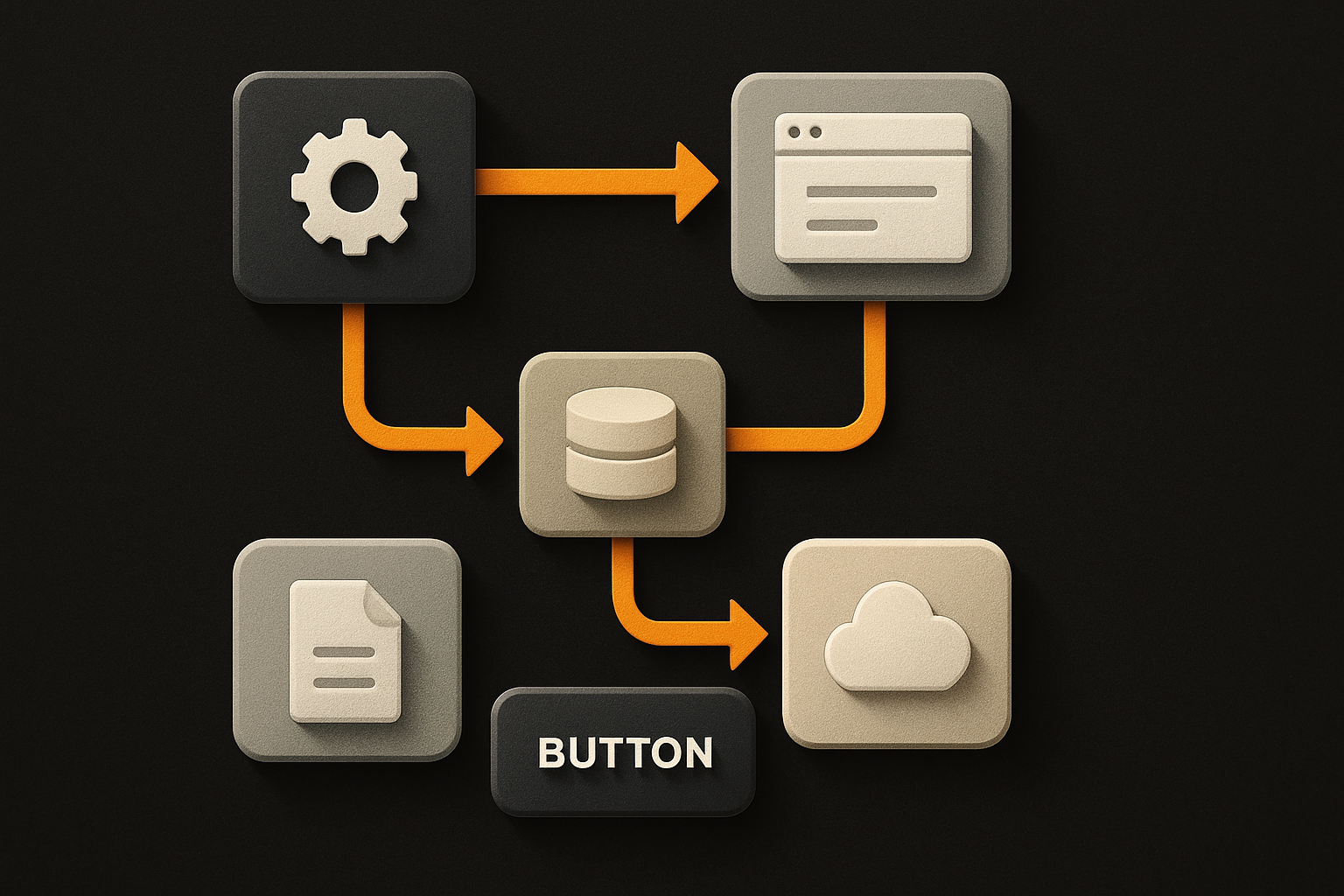 a screen built from platform-respecting primitives — the same component name and props ren
