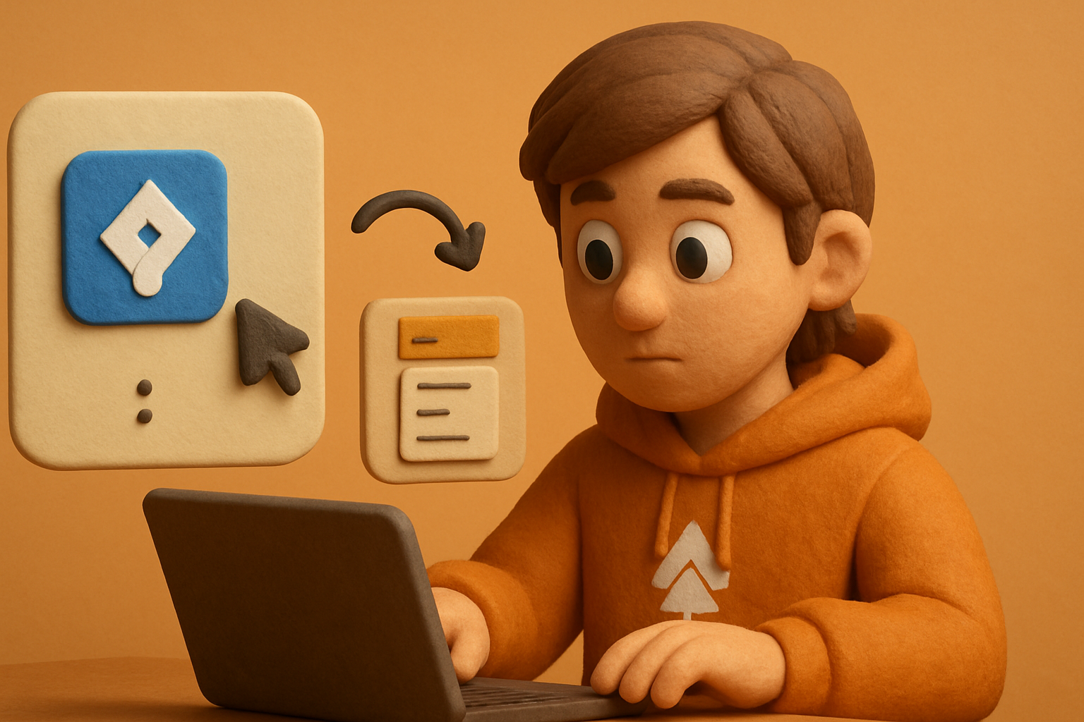 Developer assigning Jira tickets to Cursor AI agent, watching automated PR flow into codeb