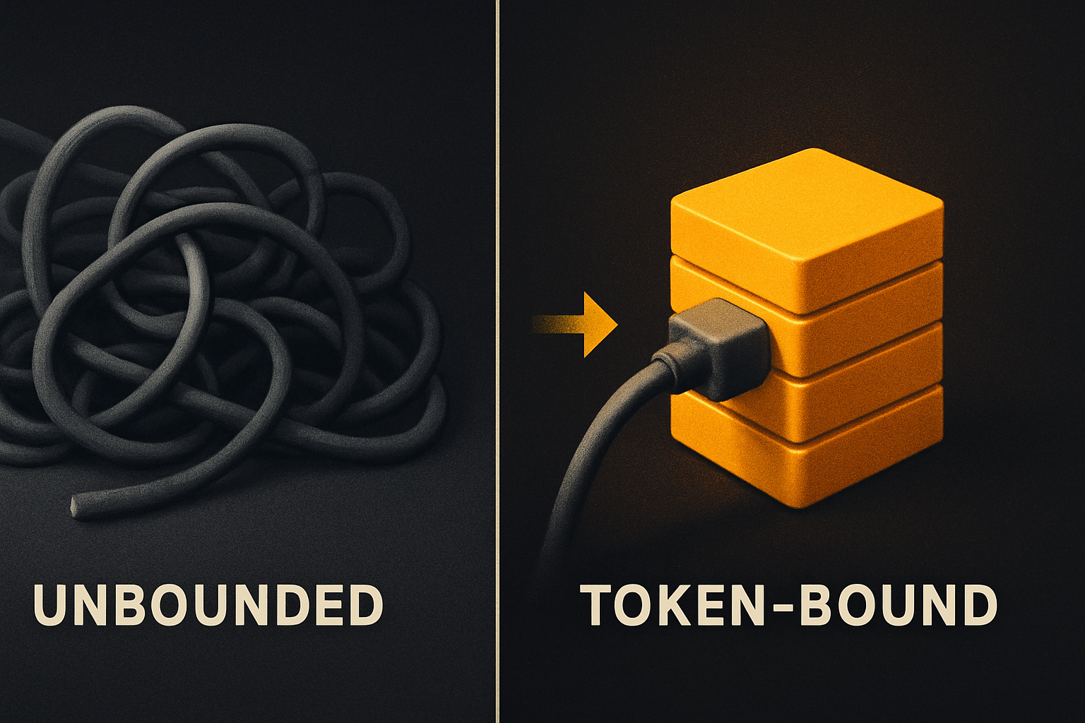 unbounded agent output vs token-bound agent output