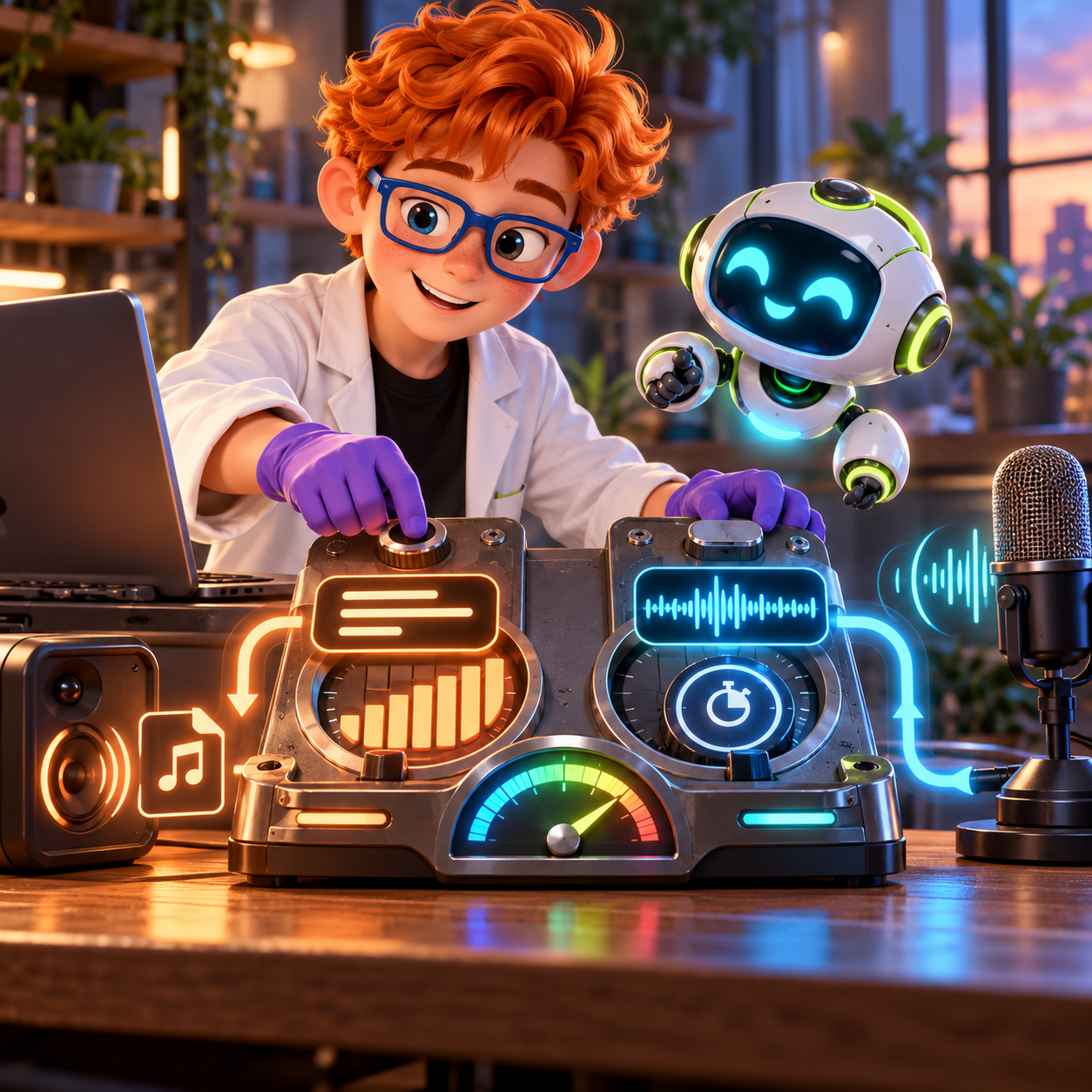 Dex and Nova compare an audio upload, character-count billing, and a playable MP3 response