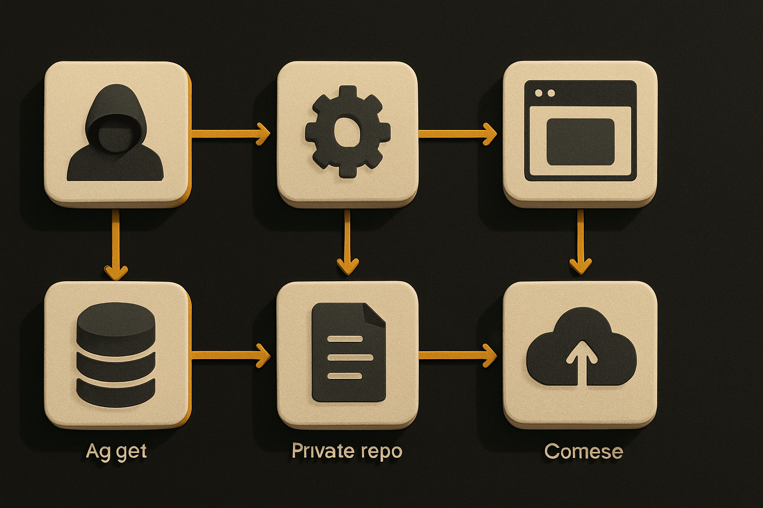 attacker posts public issue with hidden instructions → routine automation assigns it → age