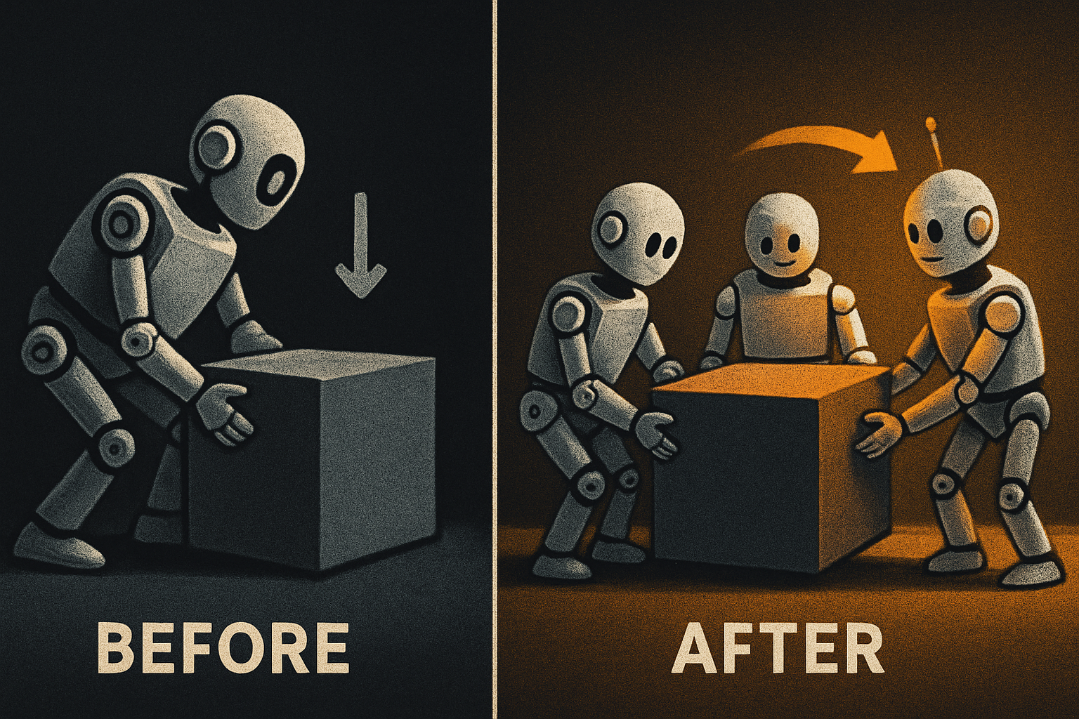 one bot doing one task vs a small team of bots sharing context and handing off work