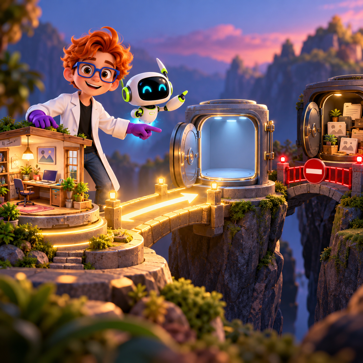 A Lovable-origin project moves toward a new GitHub repository while an existing repository is stopped at the inbound boundary
