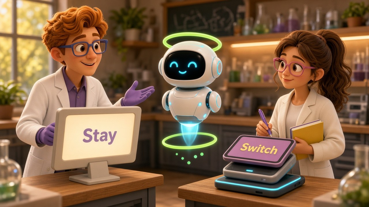 Dex stays on web monitor; Luna switches toward phone and tablet