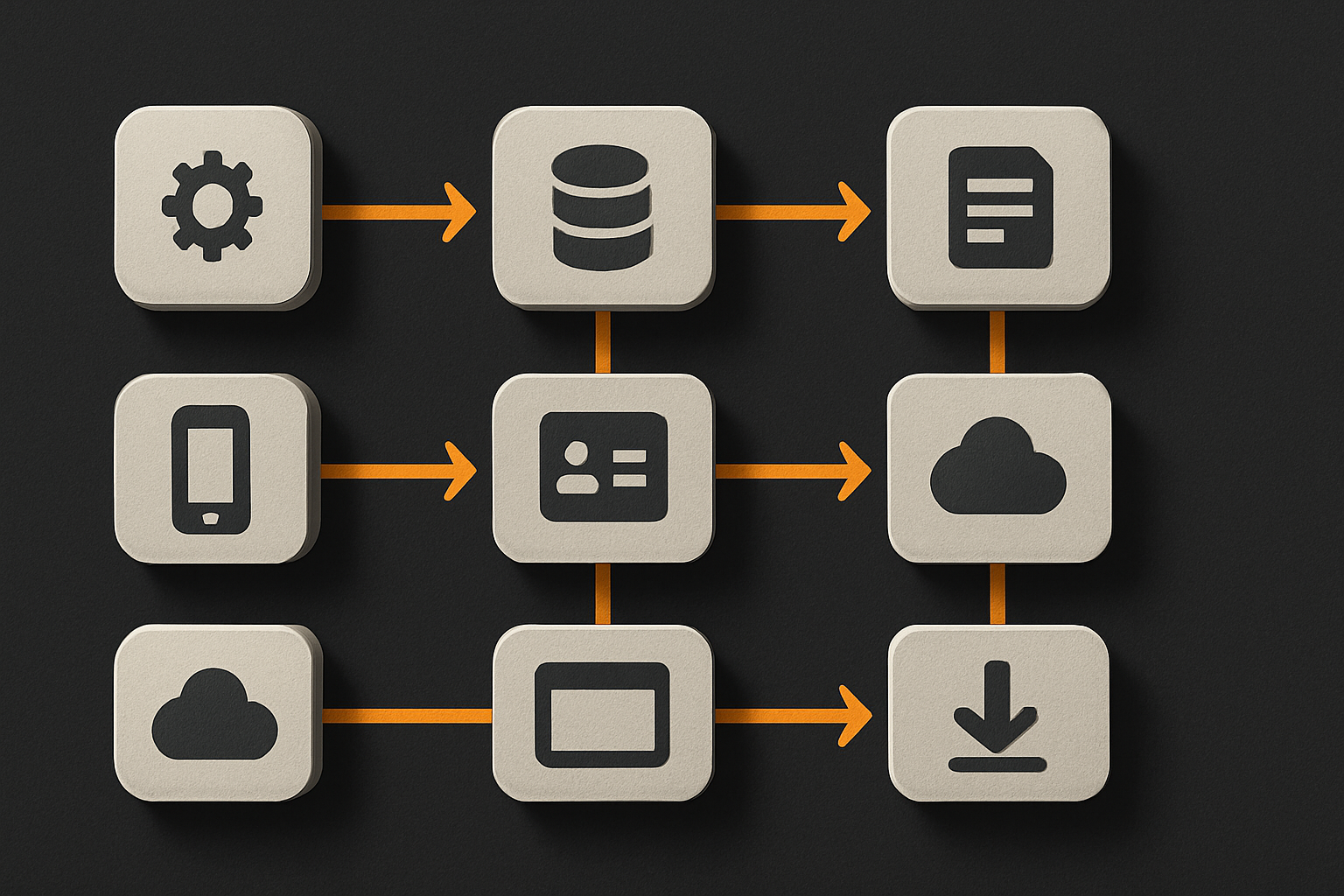 registrar → DNS zone → ACME challenge → cert install; mobile signing service → bundle ID →
