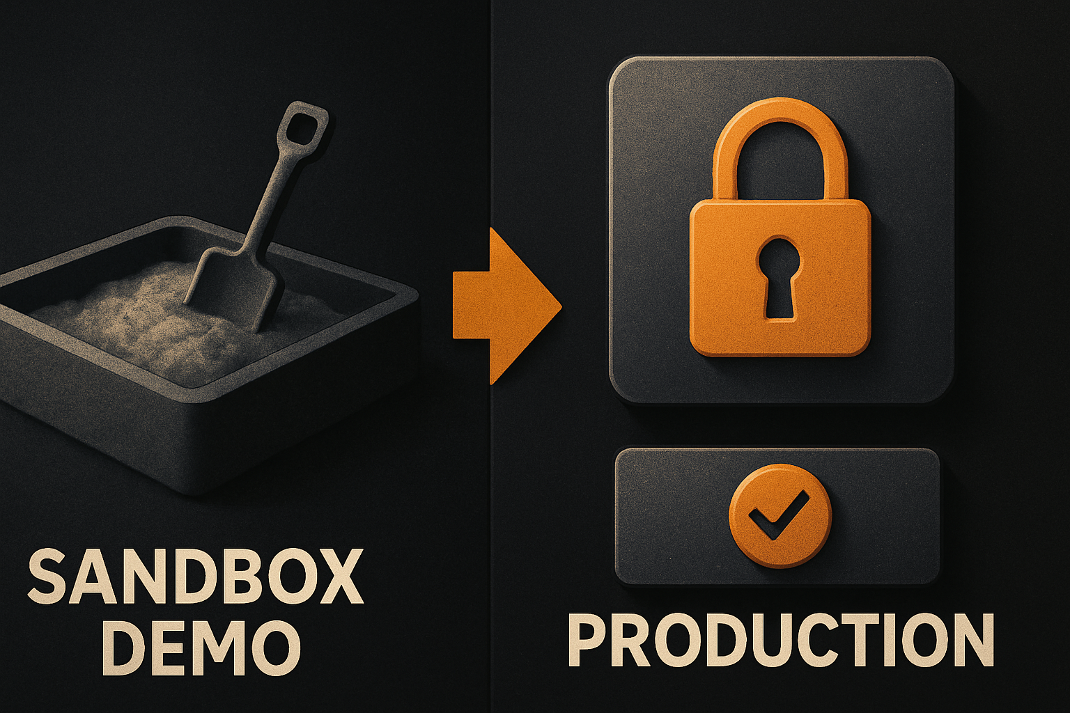 20-minute sandbox demo vs production auth flow