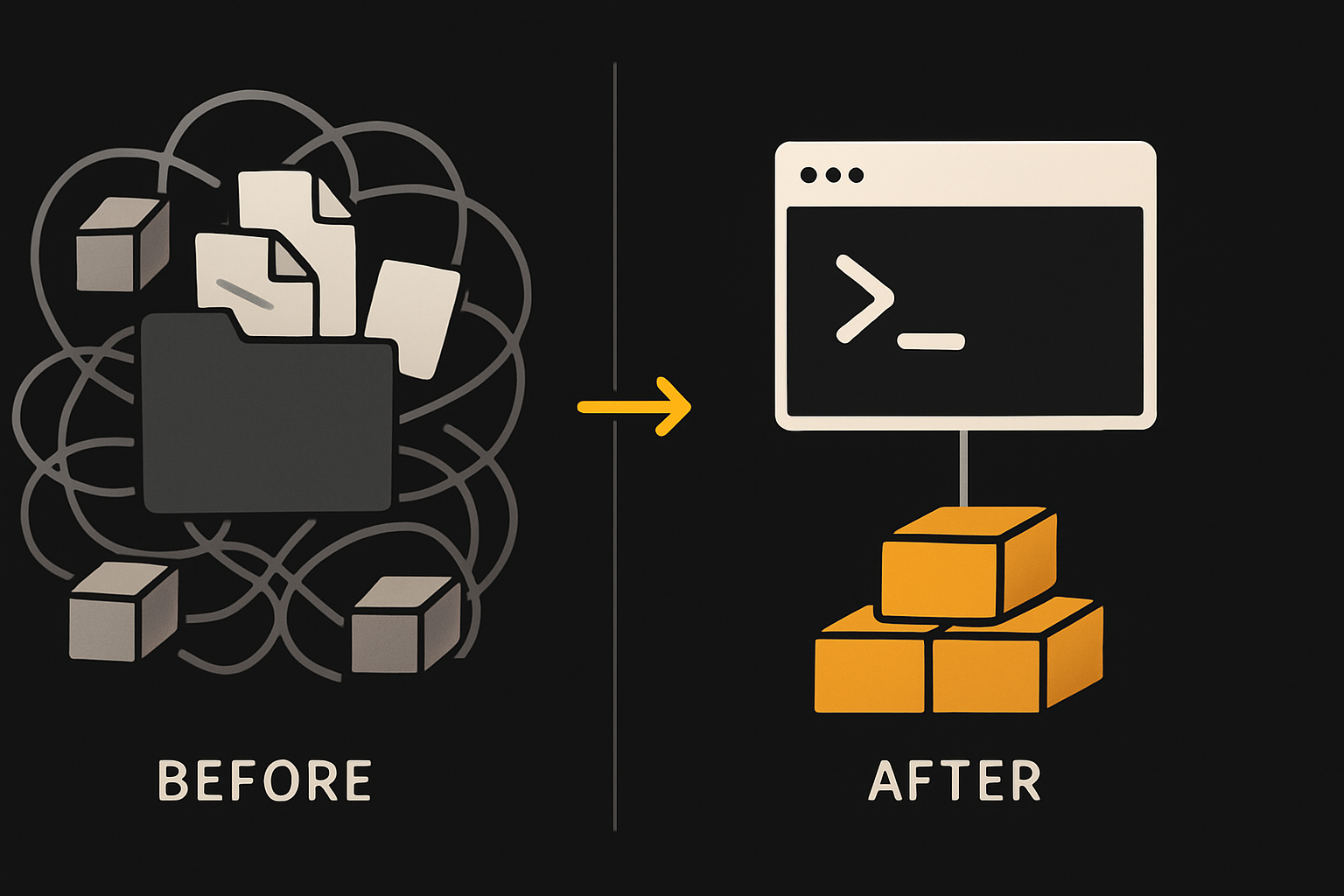 manual UI file management vs CLI scripted automation
