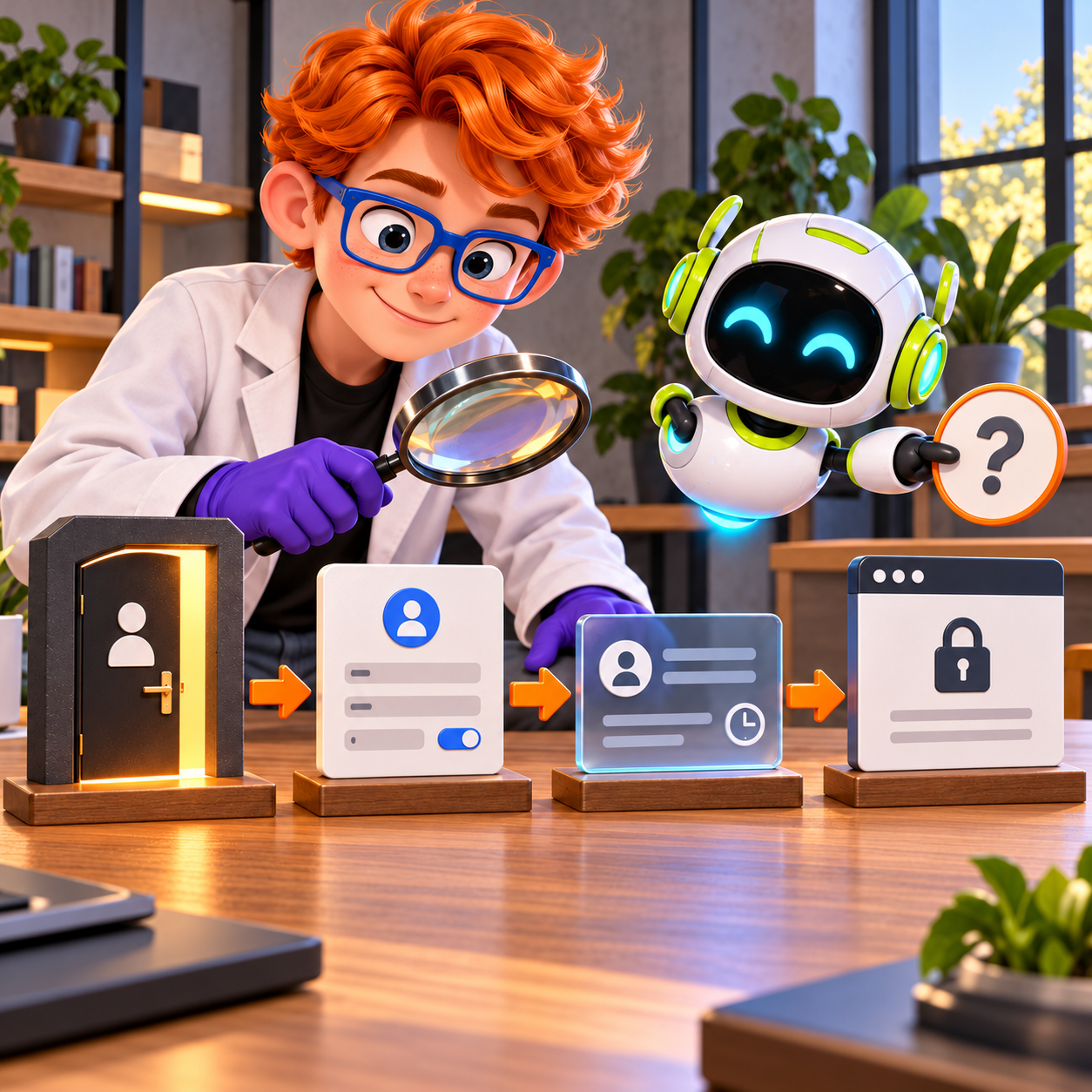 Dex and Nova trace a generic sign-in, provider configuration, session, and protected-page inspection chain