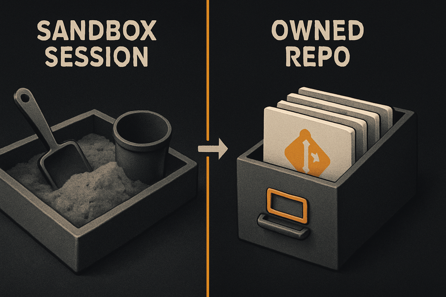 sandbox session vs owned repo