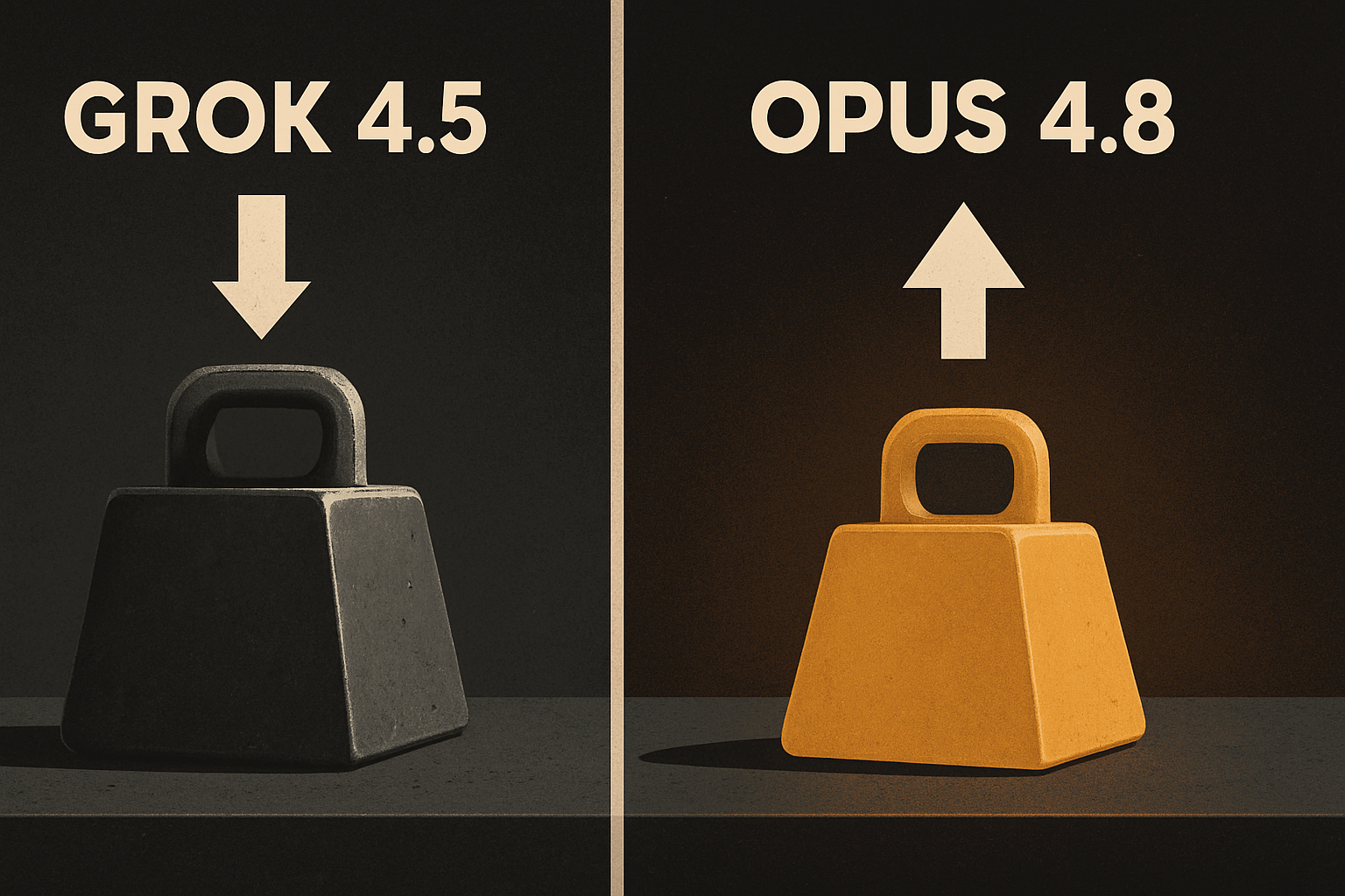 tokens consumed per SWE-Bench Pro task — Grok 4.5 versus Opus 4.8, relative shape only
