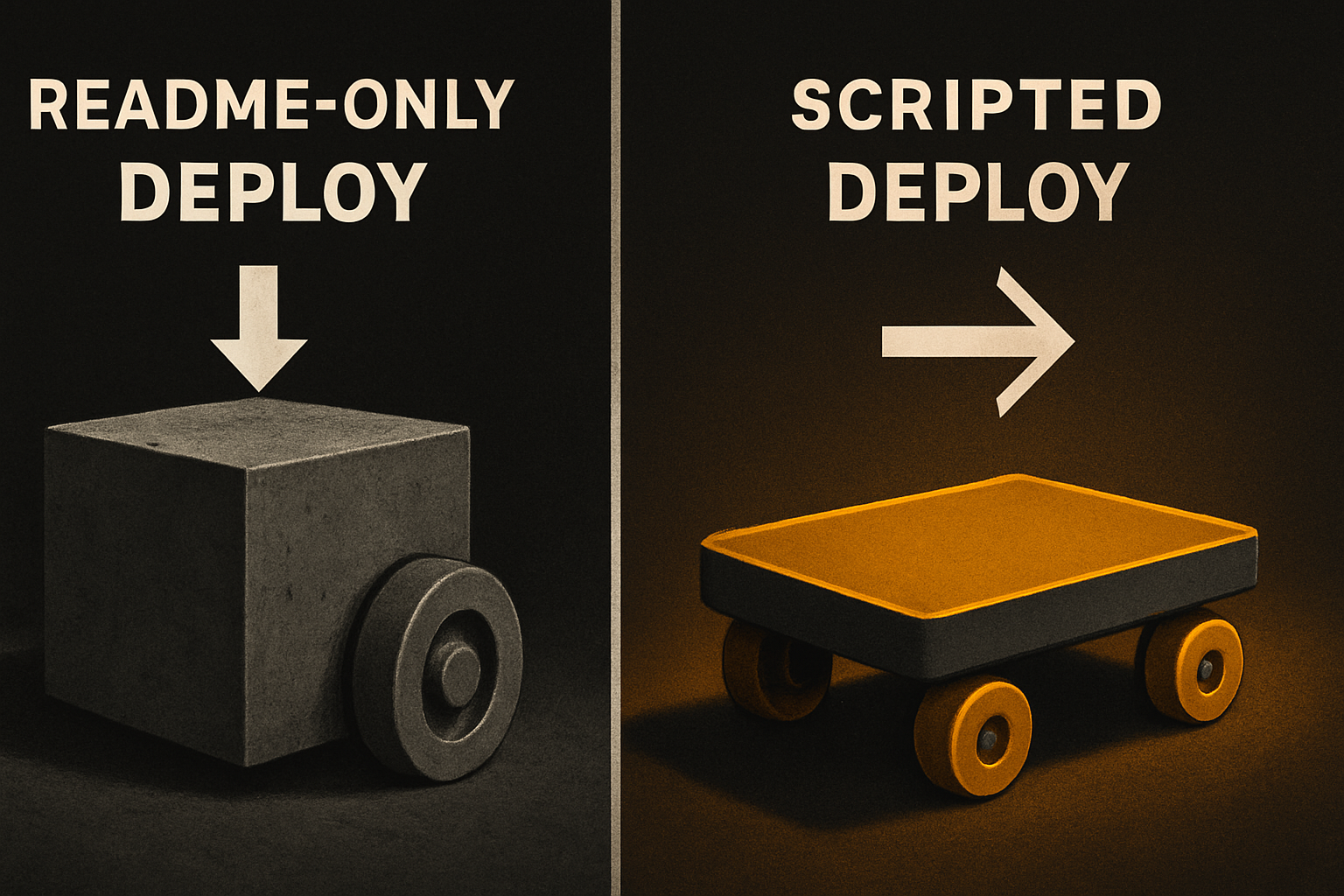 README-only deploy vs scripted deploy