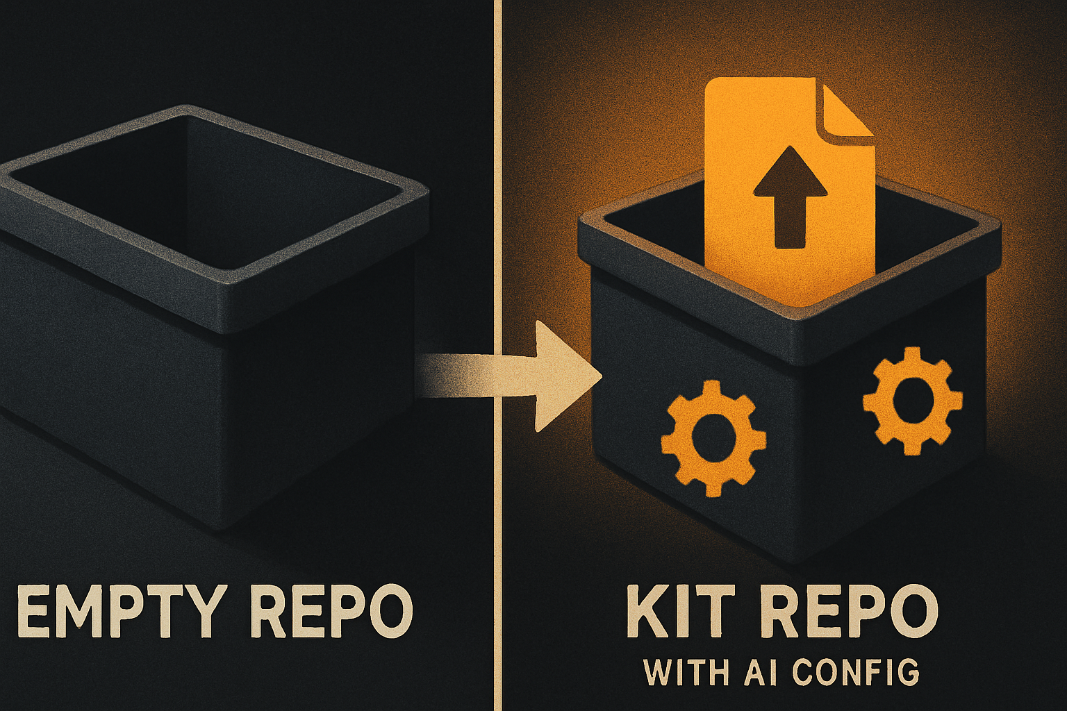 empty repo cold start vs kit repo with AI config