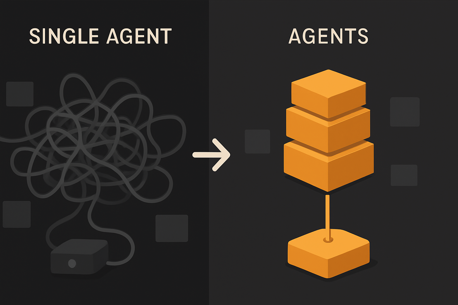 single-agent tools vs Agents view multi-agent workspace