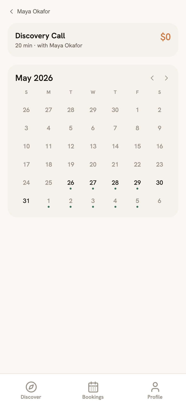 Month Calendar