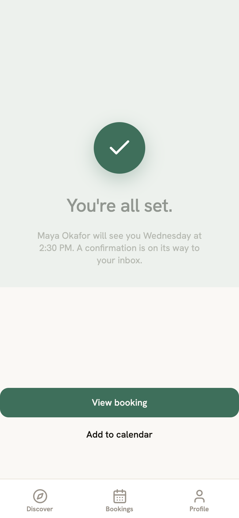 Booking Confirmed