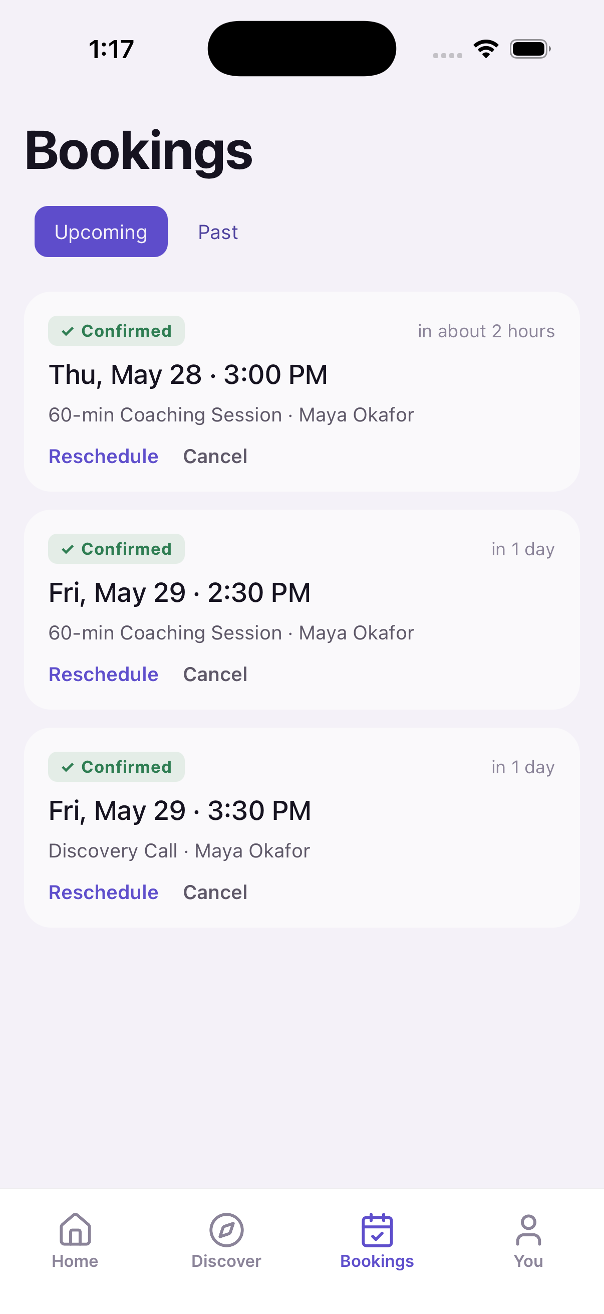 My Bookings