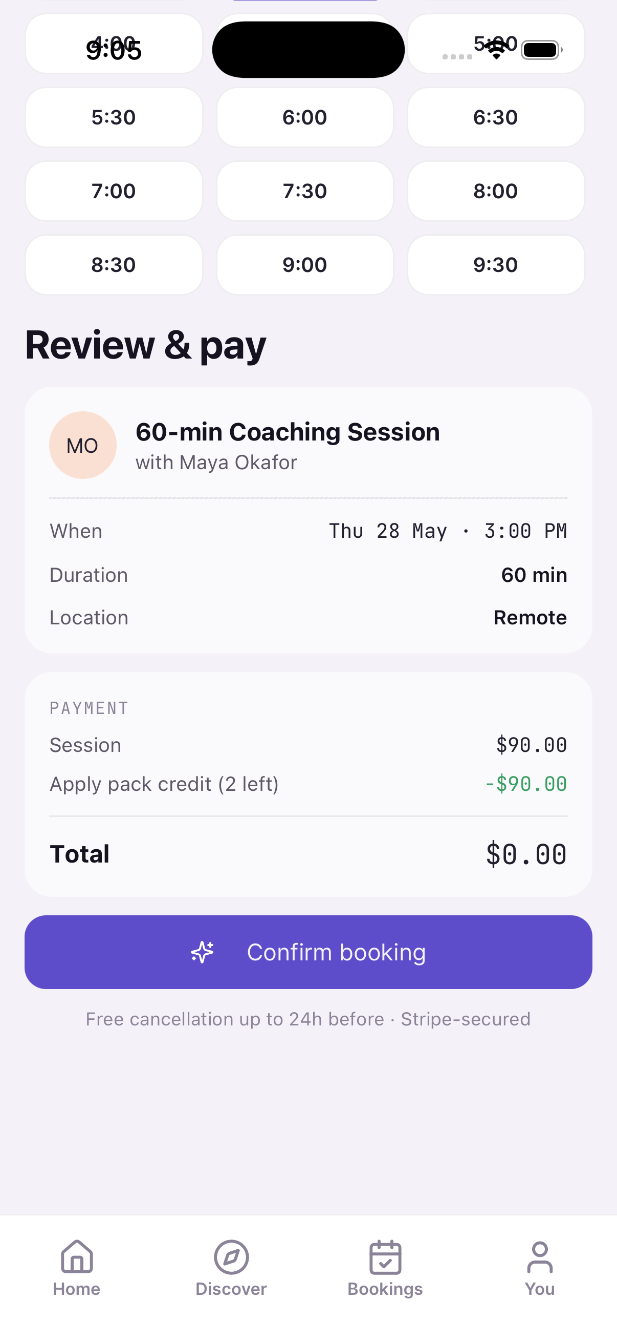 Review & Pay