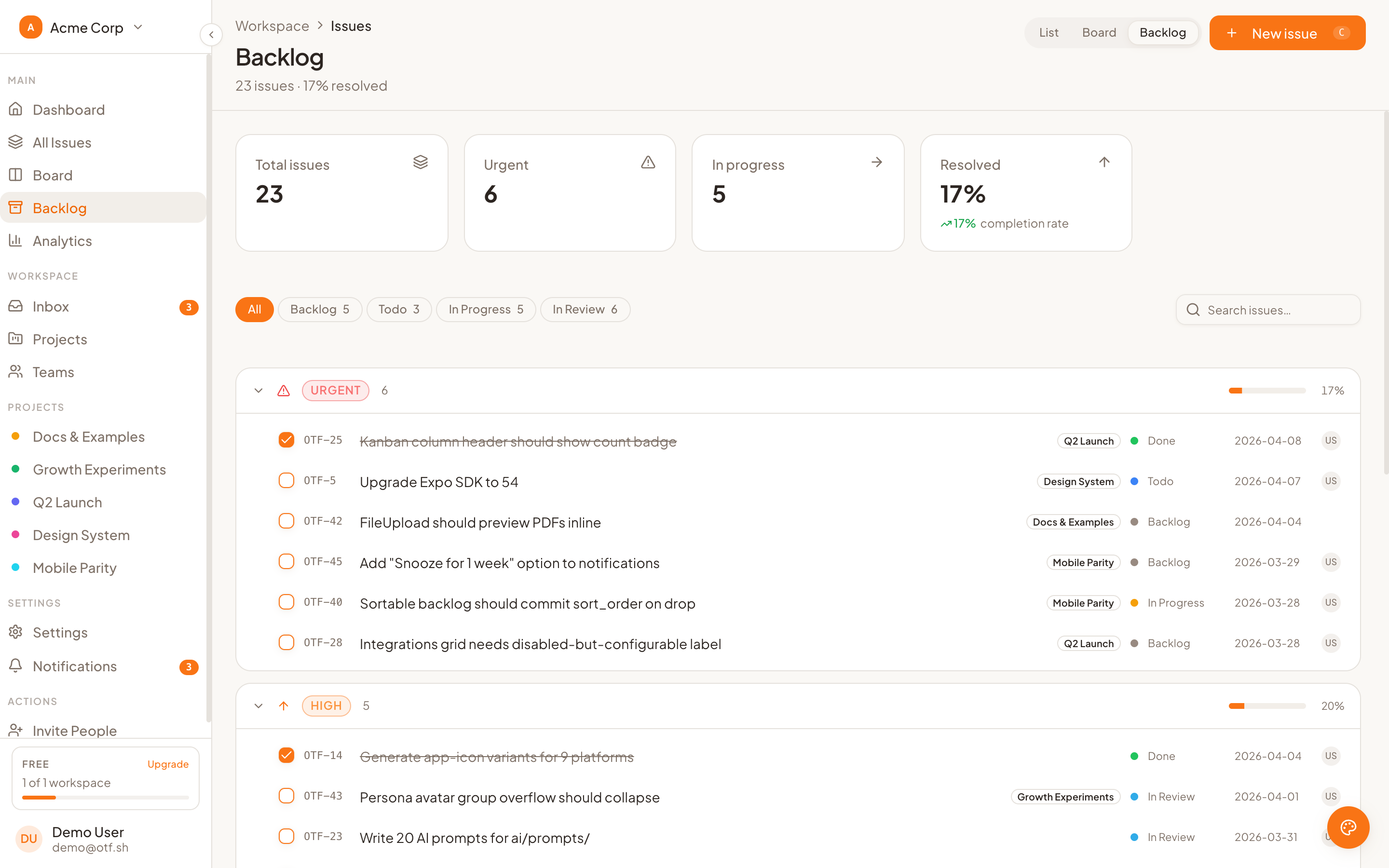 Backlog